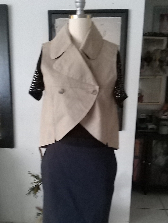 Alexander Wang Jackets & Blazers - Alexander Wang Tan Double-Breasted Sleeveless Vest